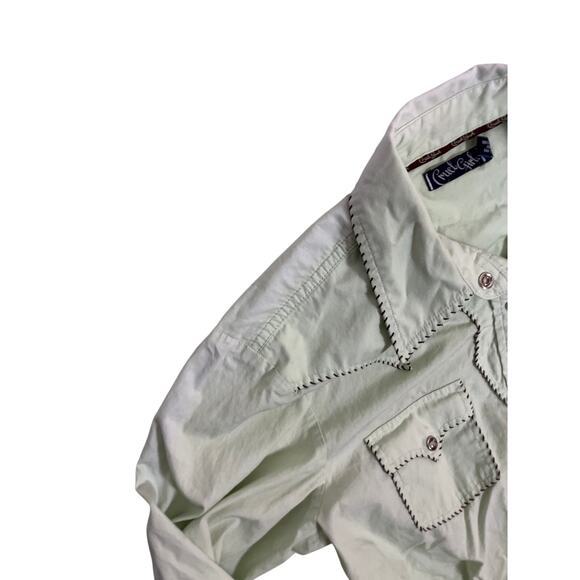 Cruel Girl Mint Green Pearl Snap Western Shirt Medium Sunfaded - Picture 4 of 7